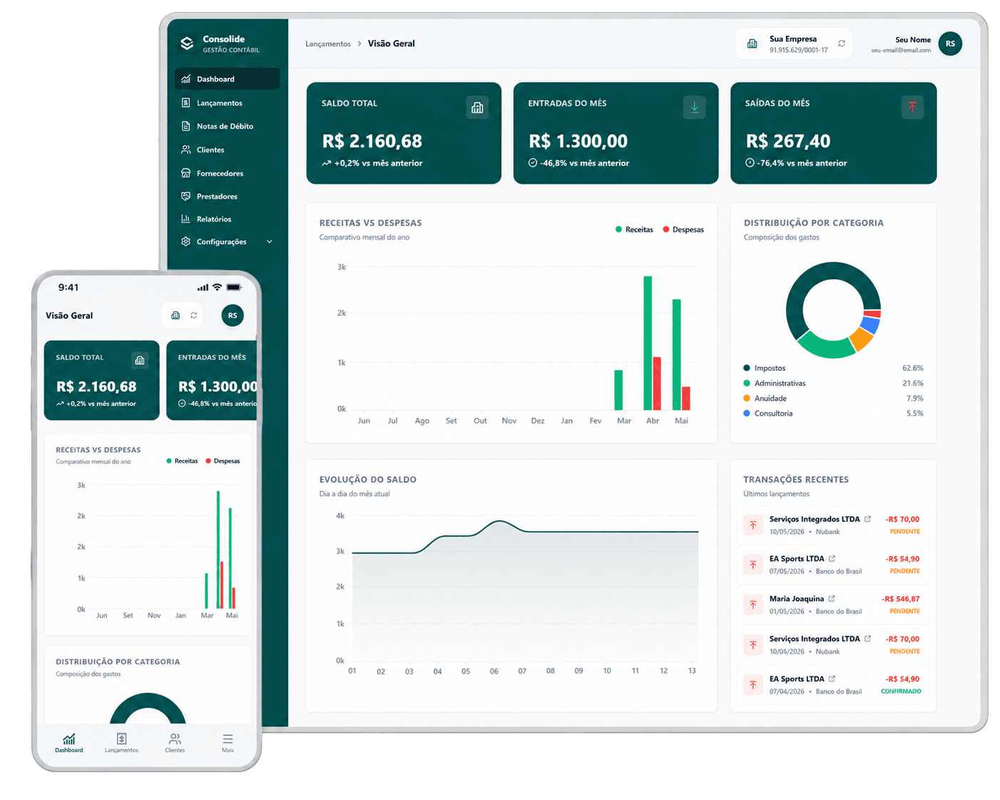 Preview da Interface do Consolide